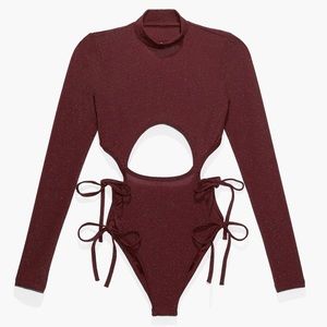 Savage X Fenty Sleep & Shine Strappy Tie Teddy- XS Olive Green. New in Packaging